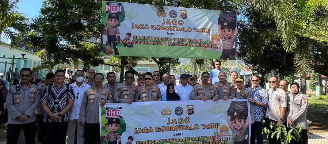 Dampingi Kapolda, Kapolresta Gorontalo Kota Sukseskan Gerakan Nasional Indonesia ASRI Jelang Lebaran