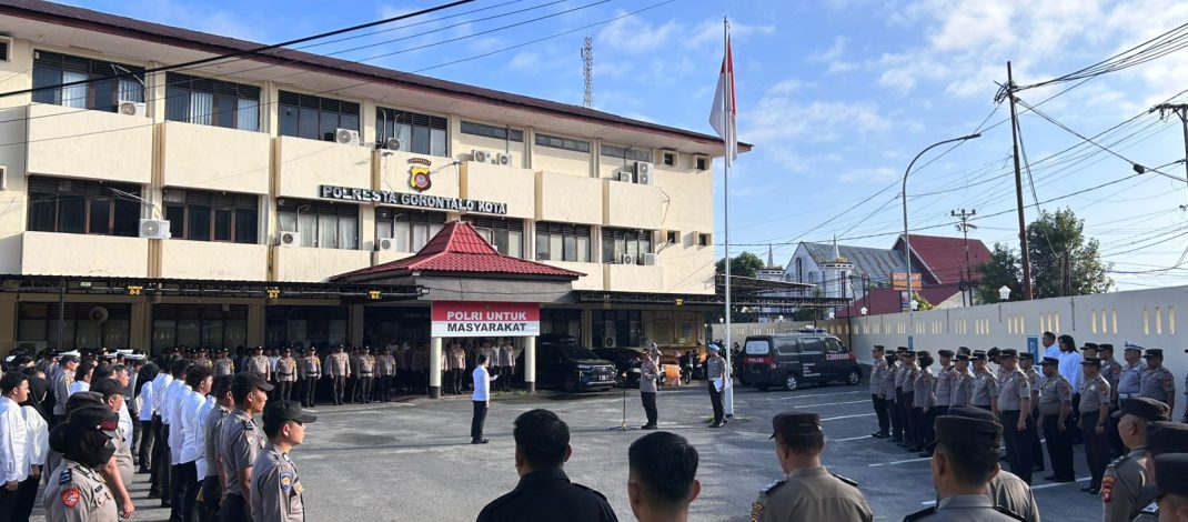 PIMPIN APEL PAGI, KAPOLRESTA GORONTALO KOTA TEGASKAN PENGAMANAN UNRAS HUMANIS DAN EVALUASI PASCA PASKAH