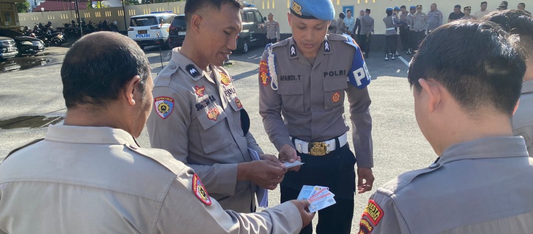 Perketat Kedisiplinan Personel, Bid Propam dan Biro Log Polda Gorontalo Gelar Gaktiblin di Polresta Gorontalo Kota