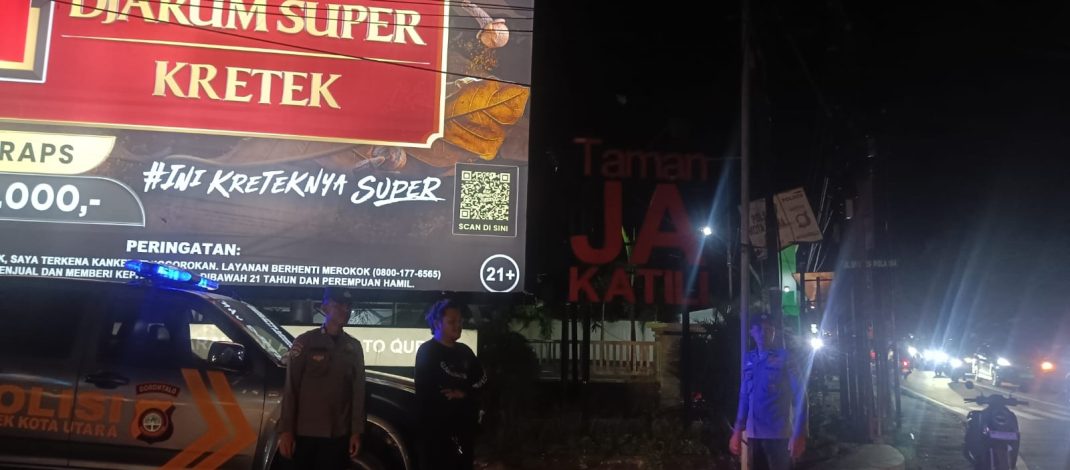 Tekan Penyakit Masyarakat, Polsek Kota Utara Masifkan Patroli KRYD di Wilayah Kota Utara dan Sipatana