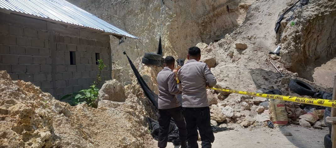 Penanganan Peristiwa Tanah Longsor di Lokasi Penambangan Batu Kapur Kelurahan Buliide