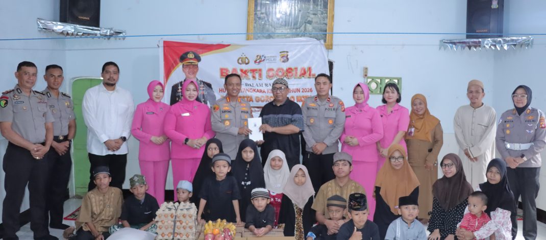 Sambut HUT Bhayangkara ke-80, Melalui Kebaikan Kapolresta Gorontalo Kota beserta Jajaran Gelar Anjangsana dan Bakti Sosial