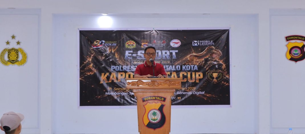 Pembukaan Turnamen E-Sport Mobile Legends Polresta Gorontalo Kota Semarak Hari Bhayangkara Ke-80
