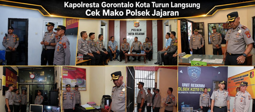 Pastikan Kesiapan Operasional dan Pelayanan, Kapolresta Gorontalo Kota Turun Langsung Cek Mako Polsek Jajaran