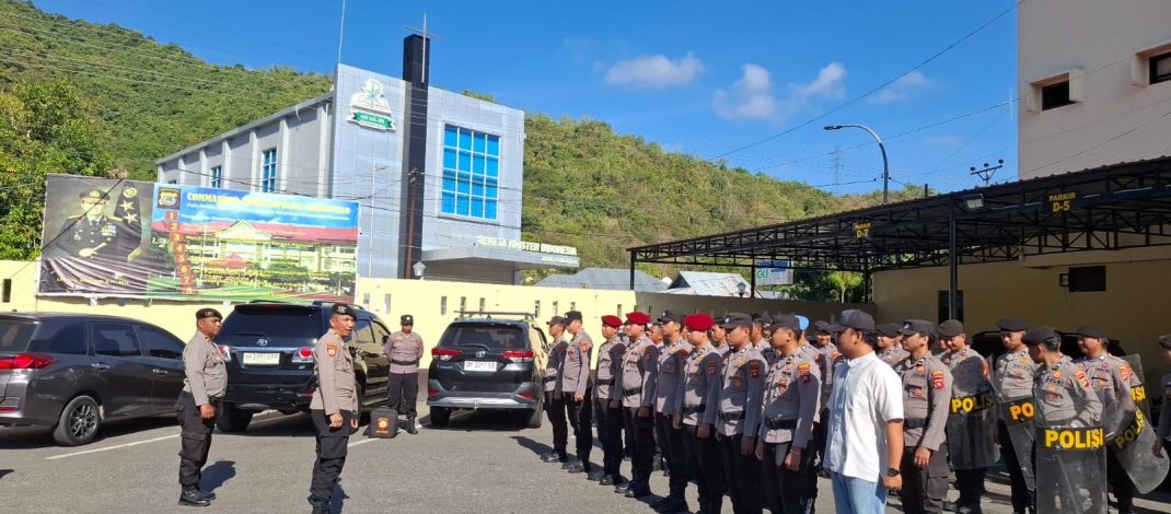 Tingkatkan Kesiapan Pengamanan Unjuk Rasa, Polresta Gorontalo Kota Gelar Latihan Kemampuan Fungsi Dalmas