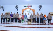Pererat Silaturahmi dan Kamtibmas, Kapolresta Gorontalo Kota Damping Kapolda Gorontalo Saat Safari Salat Subuh Berjemaah di Masjid Nuruttaqwa Buladu