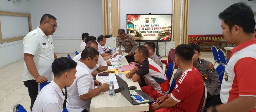 Tim Itwasda Polda Gorontalo Laksanakan Audit Pengelolaan PNBP di Polresta Gorontalo Kota