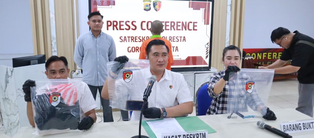 PRESS CONFERENCE, SATRESKRIM POLRESTA GORONTALO KOTA UNGKAP MOTIF PENIKAMAN SUAMI TERHADAP ISTRI