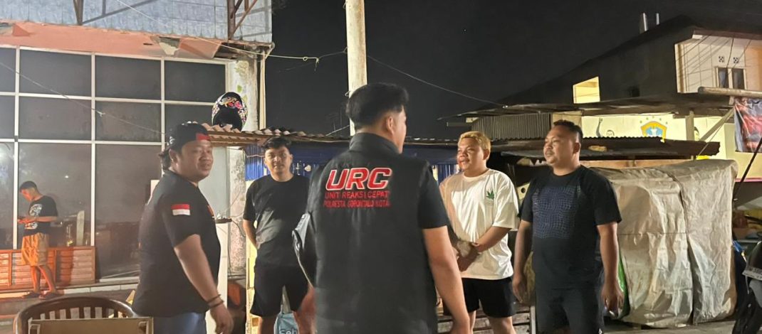 Sasar Lokasi Keramaian Malam Hari, Tim URC Polresta Gorontalo Kota Gencarkan Patroli Wujud Pencegahan Kriminalitas