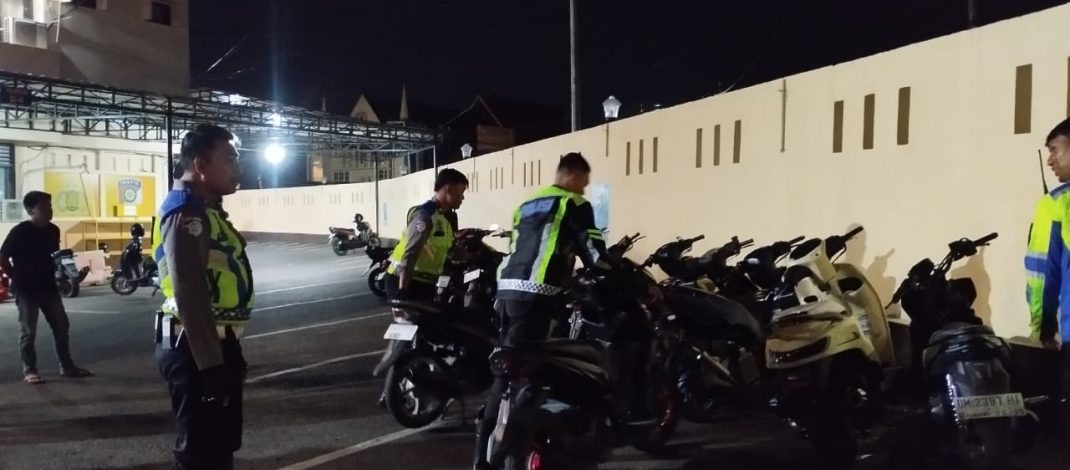 Patroli Gabungan Polresta Gorontalo Kota Tertibkan Balap Liar, 21 Unit Sepeda Motor Diamankan