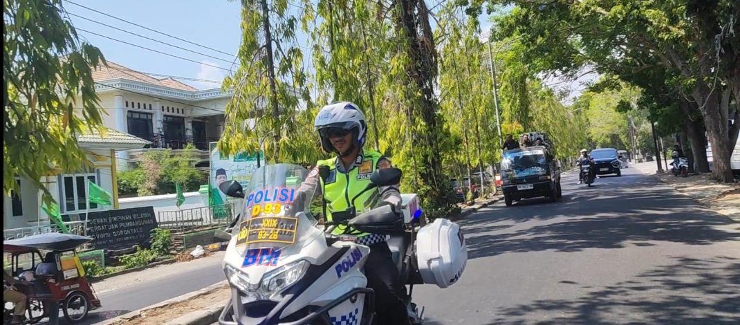 Sat Lantas Polresta Gorontalo Kota Kawal Aksi Penyampaian Aspirasi, Pastikan Kegiatan Berjalan Tertib dan Teratur