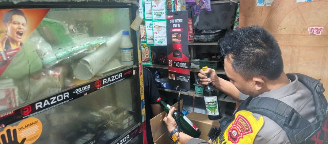 Polsek Kota Utara Gelar Patroli KRYD dan Amankan sejumlah botol Miras di Sipatana